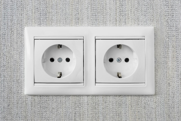 Power socket on wall