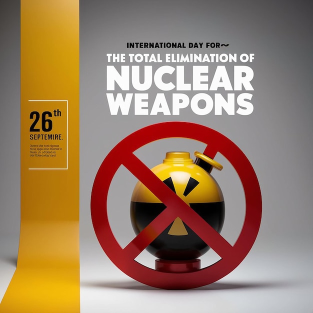 Photo a powerful anti nuclear weapon poster