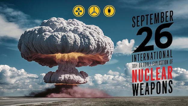 Photo a powerful anti nuclear weapon poster