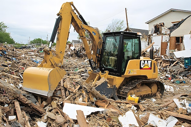 Powerful Bulldozers in Action Heavy Machinery for Earthmoving Construction and Land Development P