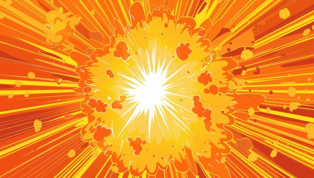 Photo powerful comic book explosion background