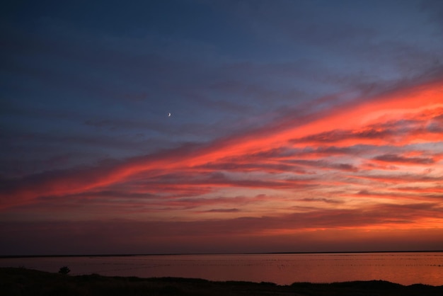 Powerful Dramatic Red Sunset Sky