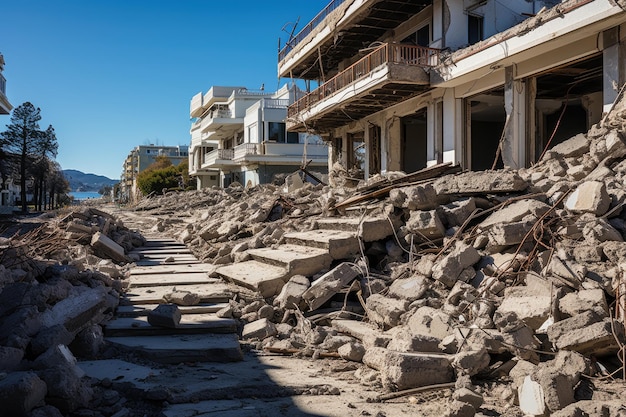 Powerful earthquake showcasing the devastating impact of seismic forces on structures