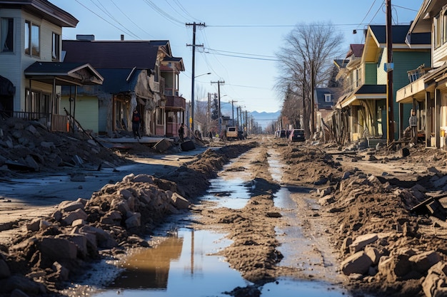 Powerful earthquake showcasing the devastating impact of seismic forces on structures