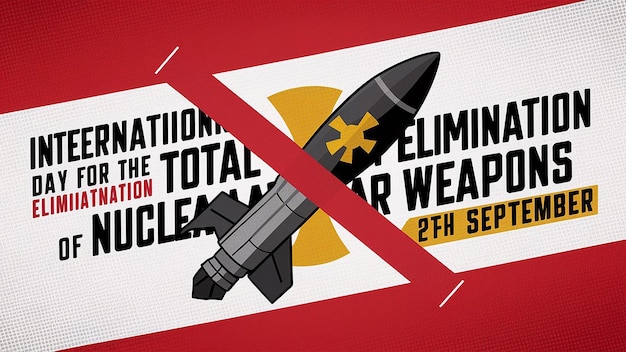 Photo a powerful illustration with international day of total ellimination of nuclear weapons