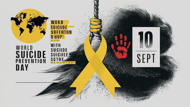 Photo a powerful and impactful digital poster design for suicide prevention day