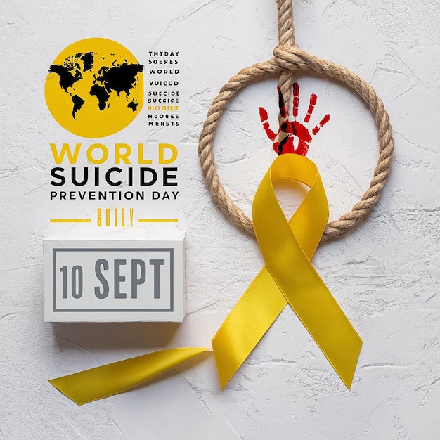 Photo a powerful and impactful digital poster design for suicide prevention day