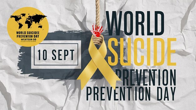 Photo a powerful and impactful digital poster design for suicide prevention day