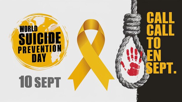 Photo a powerful and impactful digital poster design for suicide prevention day