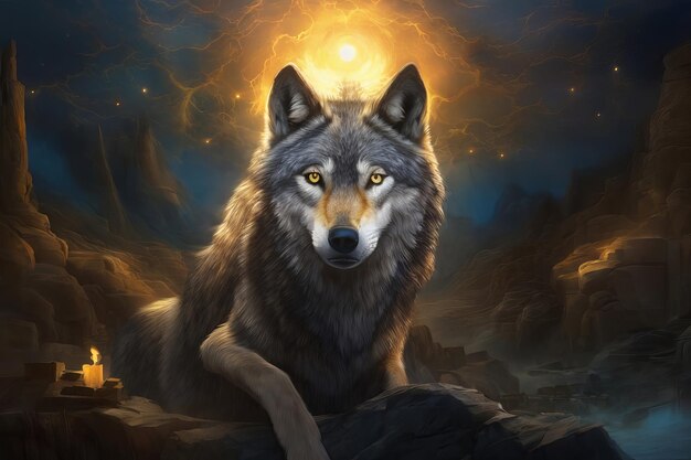 Powerful Le Illumination Wolfs Gaze