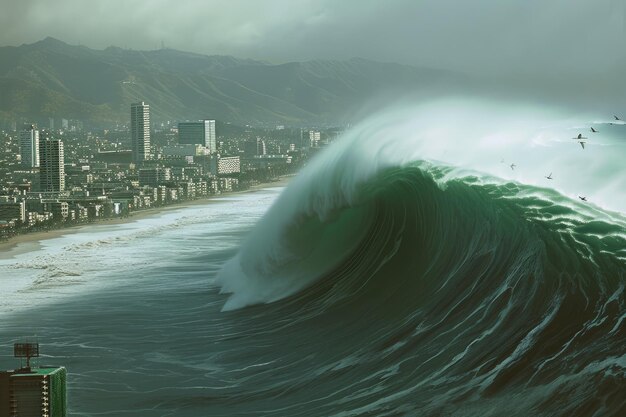 Powerful Ocean Tsunami