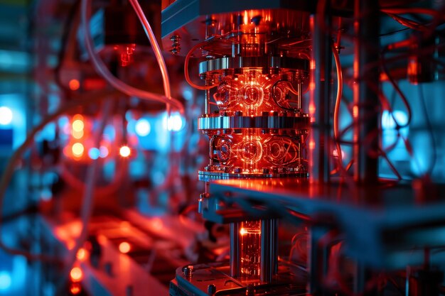 A powerful quantum computer in a modern lab AI generated