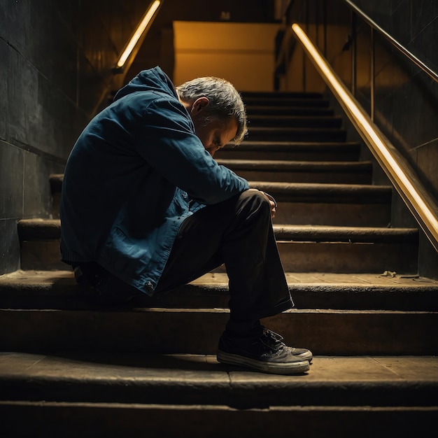 Powerful Sad Man Photos for Dramatic Designs