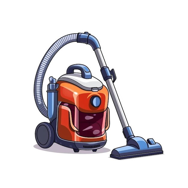 Powerful Vacuum cleaner Household Item Cartoon Square Illustration