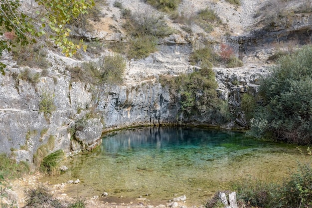 Pozo Azul (blue water well) of Covanera, Burgos, Spain