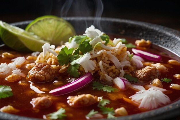 Pozole Simmering Aromatic Mexic