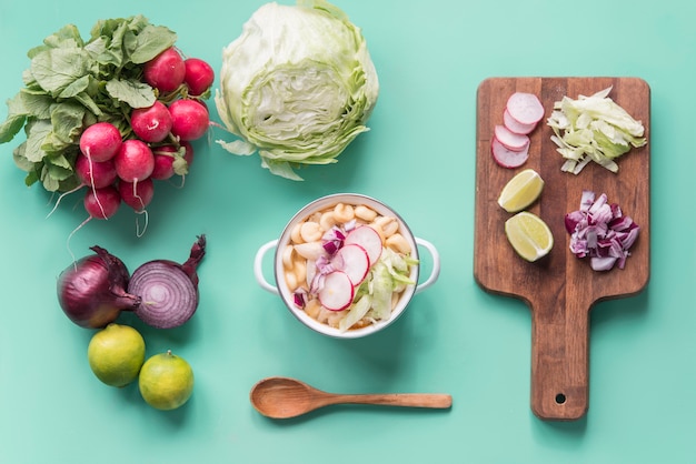 Pozole typical mexican food