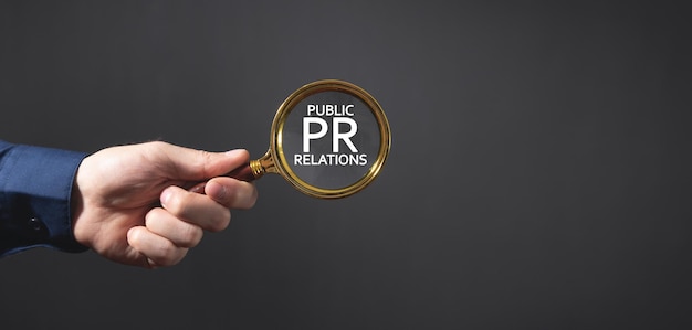 Pr Public Relations Business concept