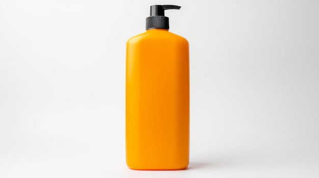 Practical Plastic Shampoo Dispenser on White Background