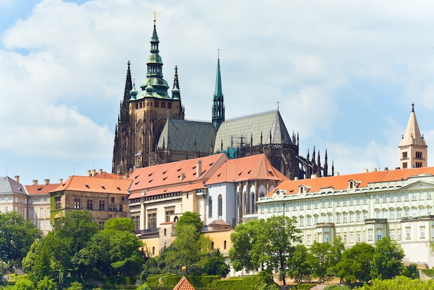 Prague Castle, Residence of the Bohemian princes and kings, and St Vitus Cathedral. Czech Republic.