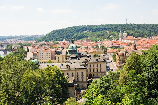 Prague cityscape in a summertime, Czech Republic.