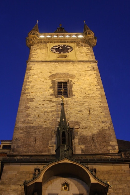 Prague Old Town Hall at Night