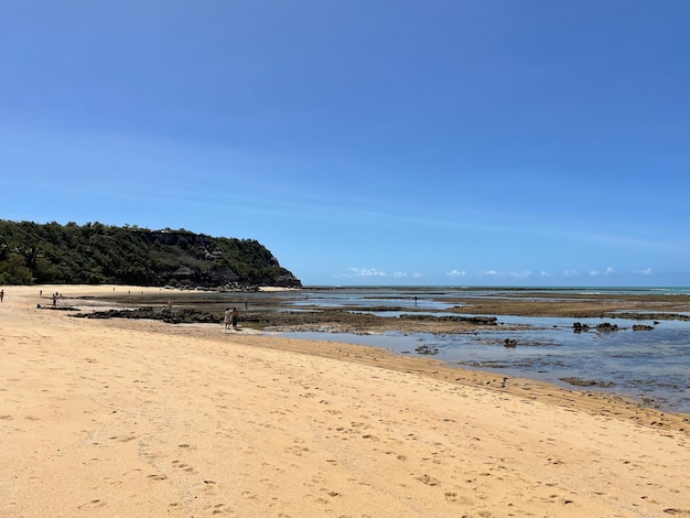 Praia do Espelho Porto Seguro Bahia Brazil Natural pools in the sea cliffs and greenish water