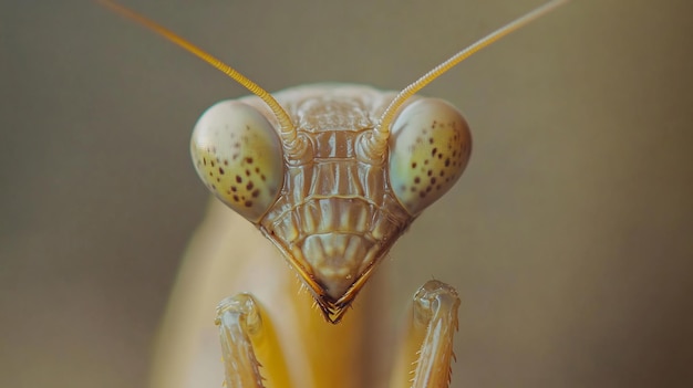 Photo praying mantis eye closeup natures marvel