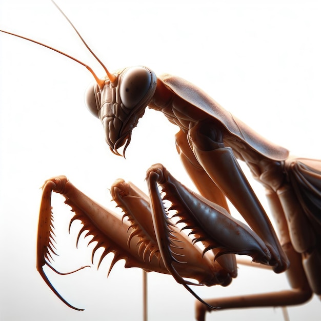 praying mantis isolated on white