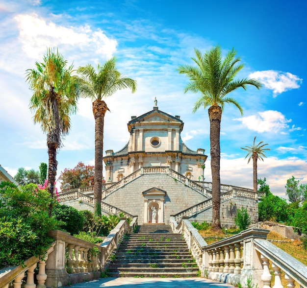 Prcanj, Montenegro The Bay of Kotor. Church of the Nativity of t. He Virgin