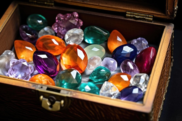 Precious gems in a secure box