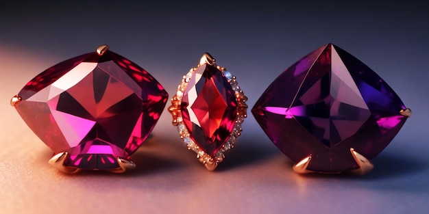 Precious Gemstones Garnet Imperial Topaz Ruby and Sapphire