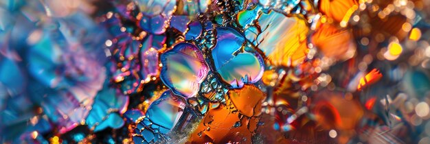 Precious stone refraction and texture of light in glass close up mineral mining of gem