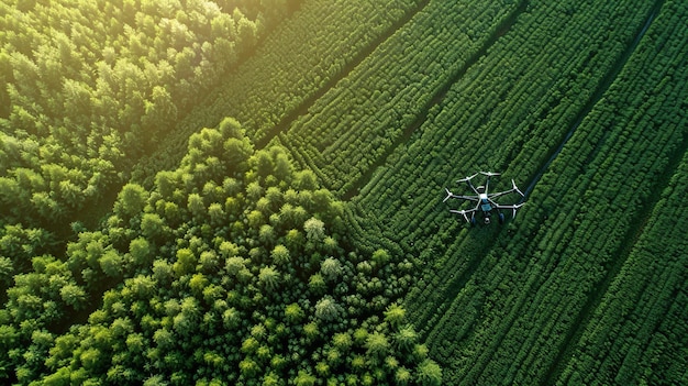 Photo precision agriculture technology using smart drones generative ai