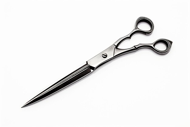 Precision Barber Scissors on a Clean White Background Generative AI