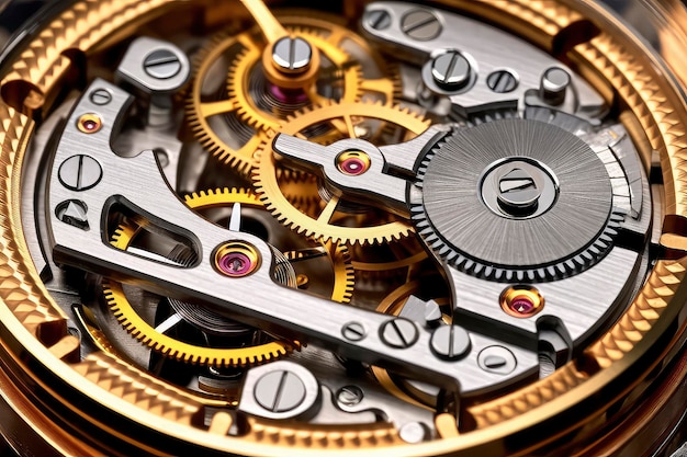 Precision Engineering The Beauty of Gears Inside a Watch Generative Ai