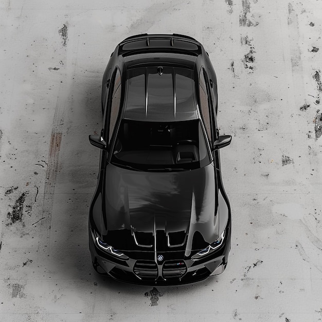 Precision in Motion Aerial View of a Black BMW M3