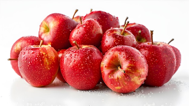 Precision of Nature A Pile of Red Apples Radiating Freshness in Studio Lighting