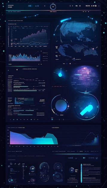 Photo predictive business kpi data technology dashboard