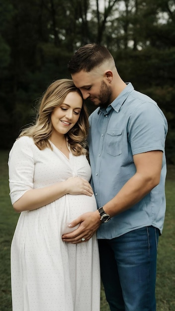 Photo pregnant couple