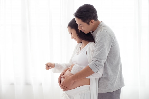 Pregnant woman and her husband