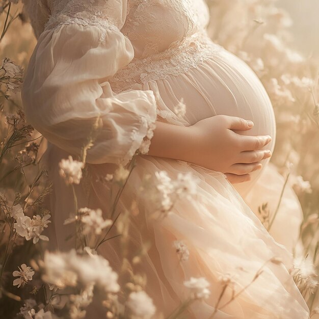 Photo pregnant woman hyperrealistic portrait