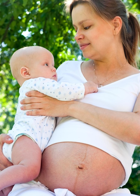 Pregnant woman with baby girl