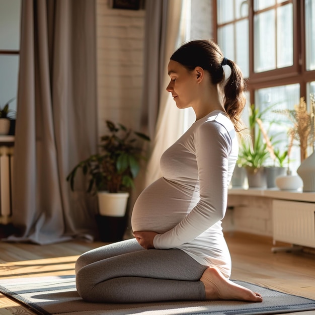 pregnant woman yoga for health