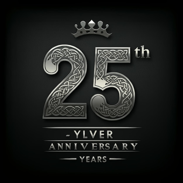 Premium 25th anniversary celebration background Premium design for poster banner celebration