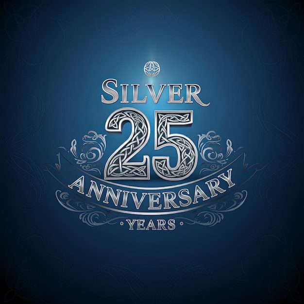 Premium 25th anniversary celebration background Premium design for poster banner celebration