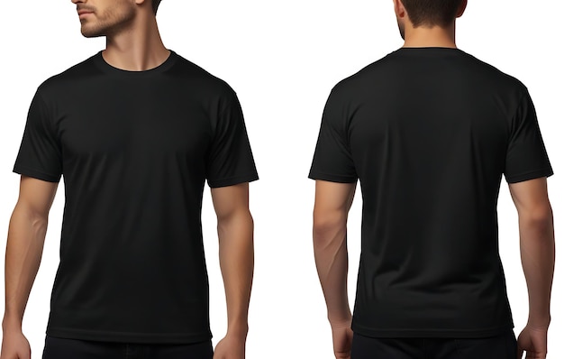 Premium Black TShirt Mockup for Men Showcase Your Designs