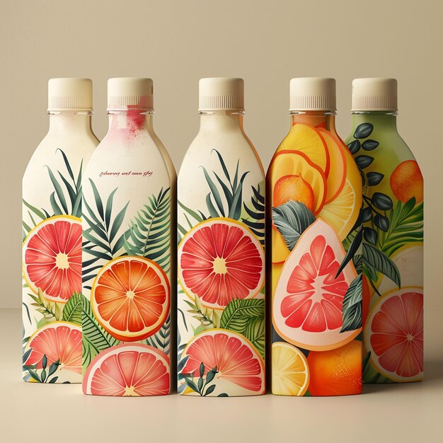 Photo premium bottle mockup designs