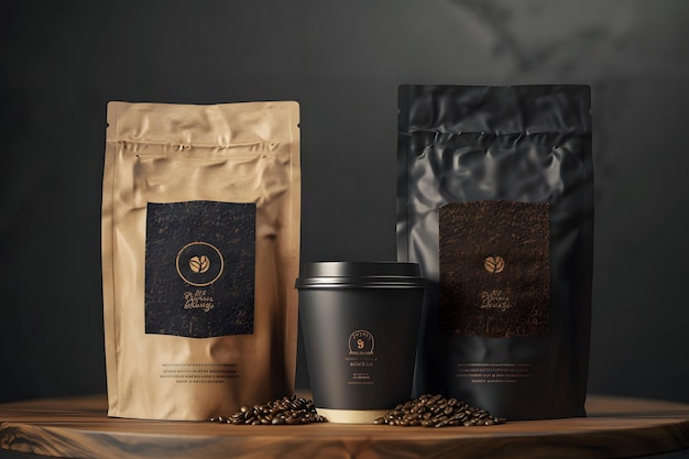 Premium Coffee Packaging Elegant and Artistic Bag Design