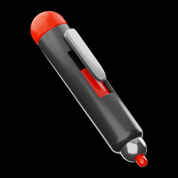 Premium Education pen icon 3d rendering on isolated background